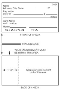 Back of Check Example Image