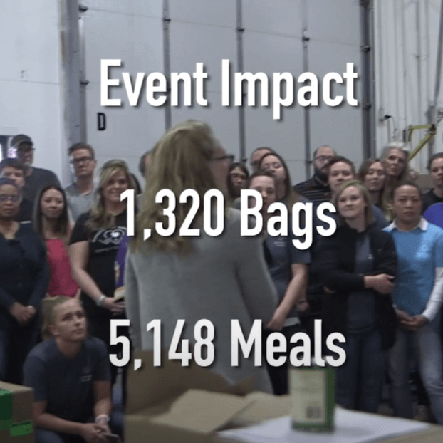 Event Impact - 1,320 Bags and 5,148 Meals.