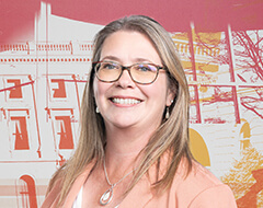 A headshot of Pam Carl