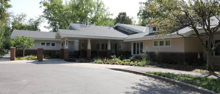 An exterior view of Crescent Cove.