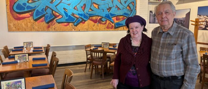 Carol and Gus Parpas, owners of Christos Restaurant.
