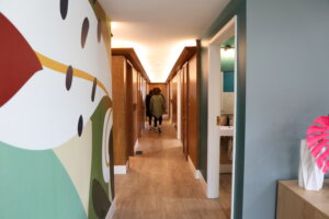 A hallway in The Coven Richfield co-working building.