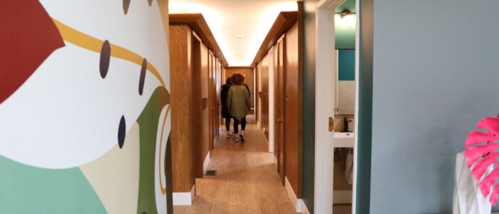 0N9A4647 A hallway in The Coven Richfield co-working building.