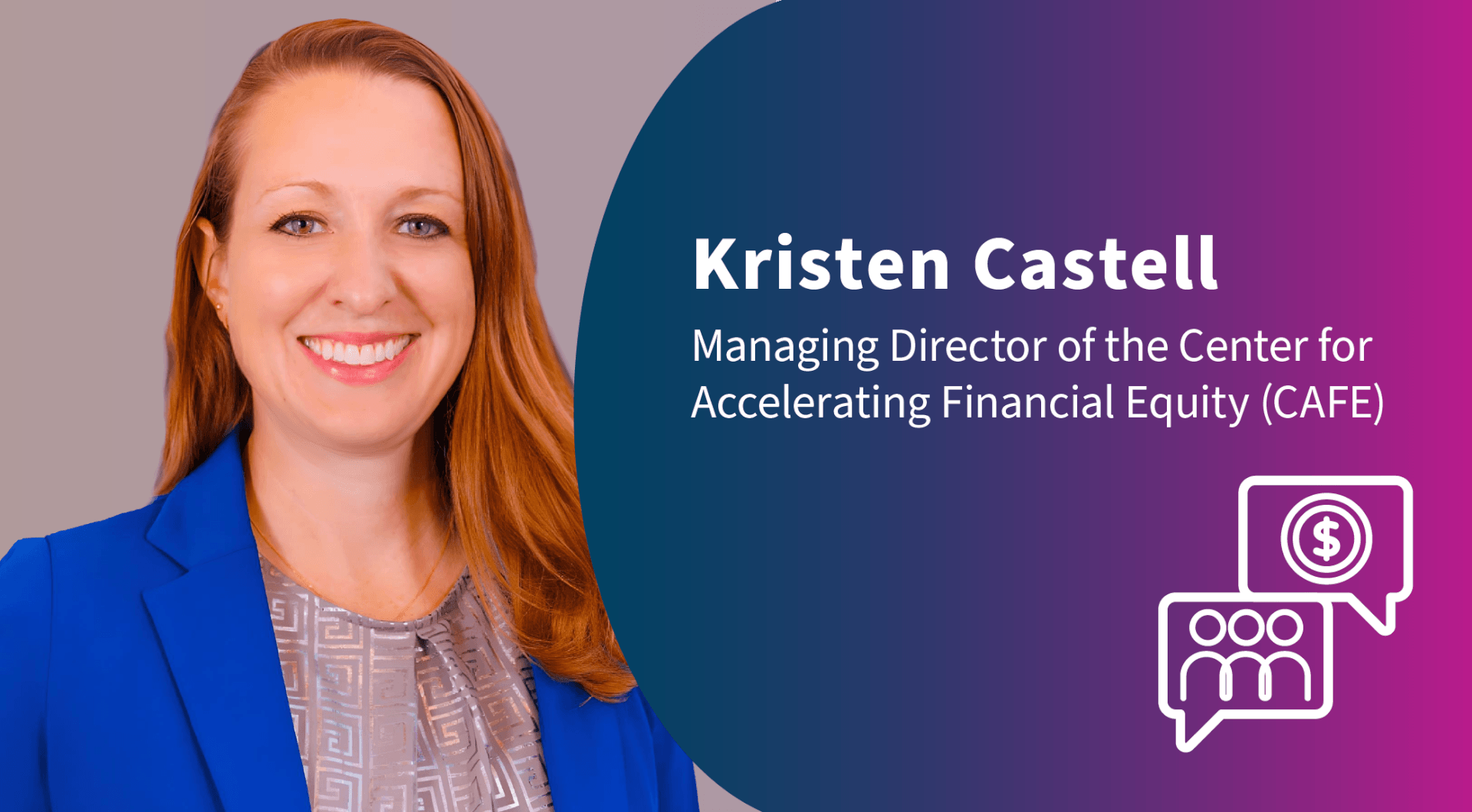 Photo of Kristen Castell that displays name and job title