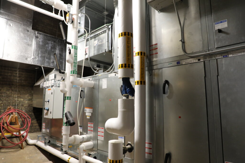 A new HVAC system inside the Avalon St. Paul event venue.